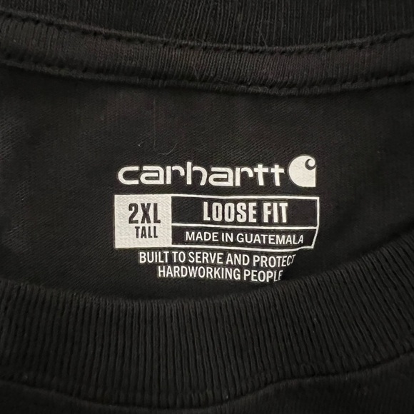 Carhartt 2XLT Loose Fit Black Short Sleeve T-Shirt, Like New - Picture 3 of 5